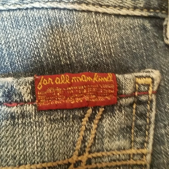 7 For All Mankind Flare Blue Jeans - Picture 6 of 8